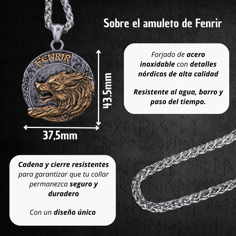 Detalles medallon fenrir